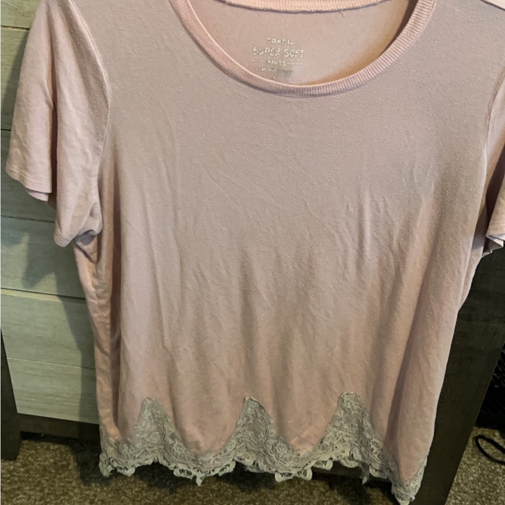 Tee with lace.